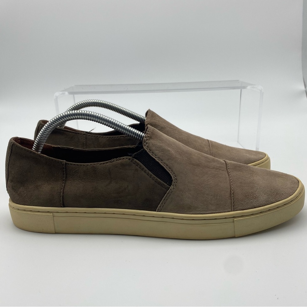Frye Gemma Cap Women Size 11 Shoes Brown Leather Suede Slip On Sneakers Comfort